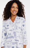 Tee-shirt 3/4 imprimé avec col polo