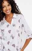 Tee-shirt 3/4 imprimé coeur