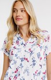 Tee-shirt imprimé avec col mao