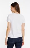 Tee-shirt imprimé avec col mao