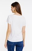 Tee-shirt imprimé vase avec col rond