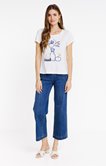 Tee-shirt imprimé vase avec col rond