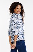 Tee-shirt manches 3/4 imprimé col mao