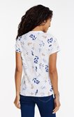 Tee-shirt imprimé col mao