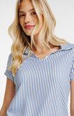 Tee-shirt rayé col polo