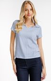 Tee-shirt rayé col polo