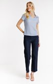 Tee-shirt rayé col polo