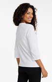 Tee-shirt manches 3/4 avec col mao