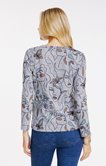 Tee-shirt imprimé arty col mao