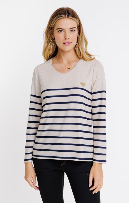 Tee-shirt broderie coeur