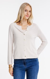 Tee-shirt 2-en-1 en dentelle à boutons