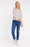 Tee-shirt imprimé chat col bateau