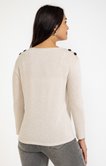 Tee-shirt imprimé placé et manches 3/4