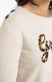 Tee-shirt imprimé placé et manches 3/4