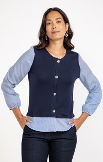 Tee-shirt 2-en-1 col rond