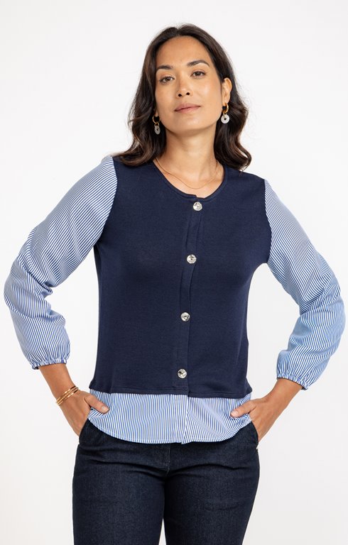 Tee-shirt 2-en-1 col rond