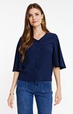 Tee-shirt uni avec col v