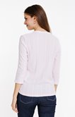 Tee-shirt uni 3/4 avec col mao