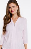 Tee-shirt uni 3/4 avec col mao