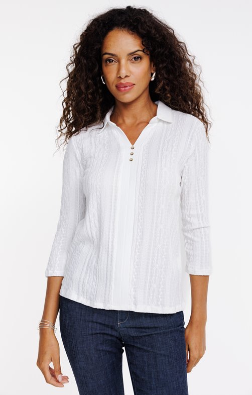 Tee-shirt 3/4 col polo