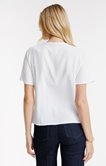 Tee-shirt uni boutons dorés