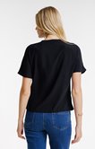 Tee-shirt uni boutons dorés