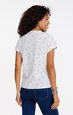 Tee-shirt imprimé col mao