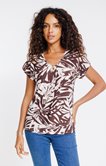 Tee-shirt imprimé avec col v