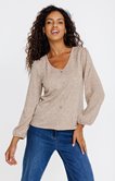 Tee-shirt uni manches longues col v