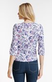 Tee-shirt 3/4 imprimé avec col v
