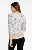 Tee-shirt 3/4 imprimé avec col mao