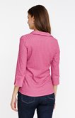 Tee-shirt 3/4 imprimé vichy col polo