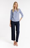 Tee-shirt imprimé 3/4 col chemise polo