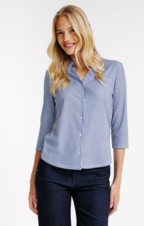 Tee-shirt imprimé 3/4 col chemise polo