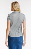 Tee-shirt imprimé vichy col polo