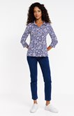 Tee-shirt col polo avec plis