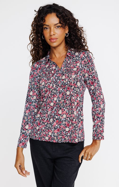 Tee-shirt col polo avec plis