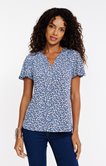 Tee-shirt imprimé col mao
