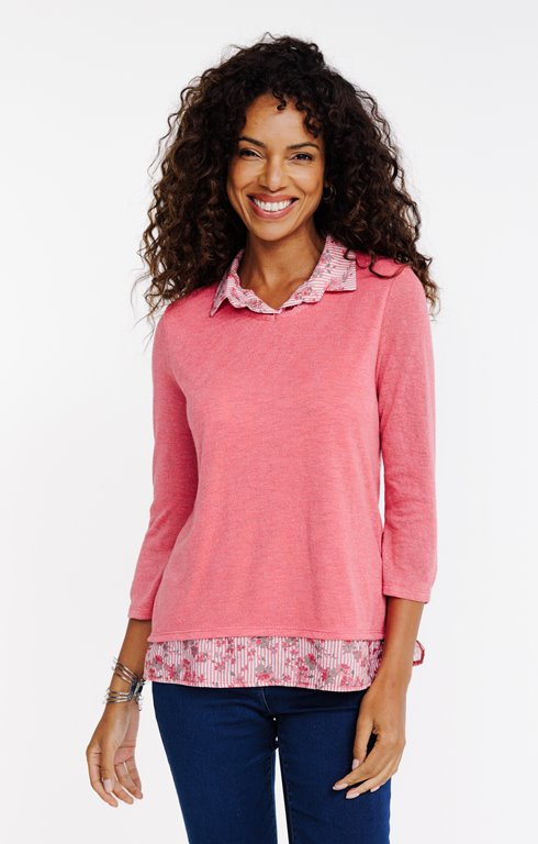 Tee-shirt 2-en-1 manches 3/4