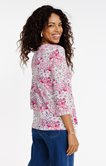Tee-shirt avec plis imprimé patch fleurs
