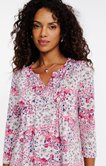 Tee-shirt avec plis imprimé patch fleurs