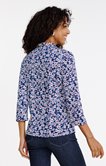 Tee-shirt col polo imprimé fleurs