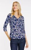 Tee-shirt manches 3/4 col v