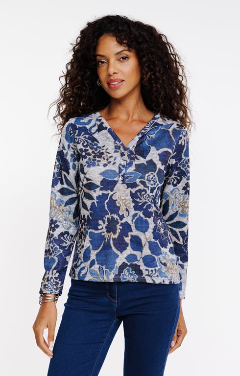 Tee-shirt manches longues col v