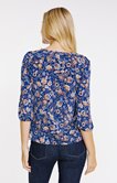 Tee-shirt col mao manches 3/4