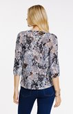 Tee-shirt col mao manches 3/4