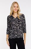 Tee-shirt col polo manches 3/4