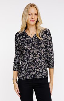 Tee-shirt col polo manches 3/4