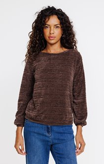Tee-shirt col bateau manches longues