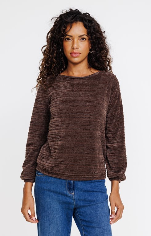 Tee-shirt col bateau manches longues
